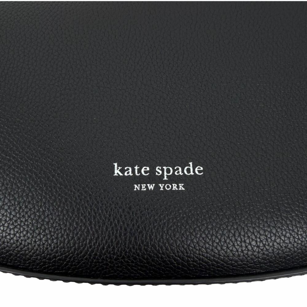 Kate Spade Loop Large Shoulder Bag Pebble Leather Black Silver - Picture 9 of 15